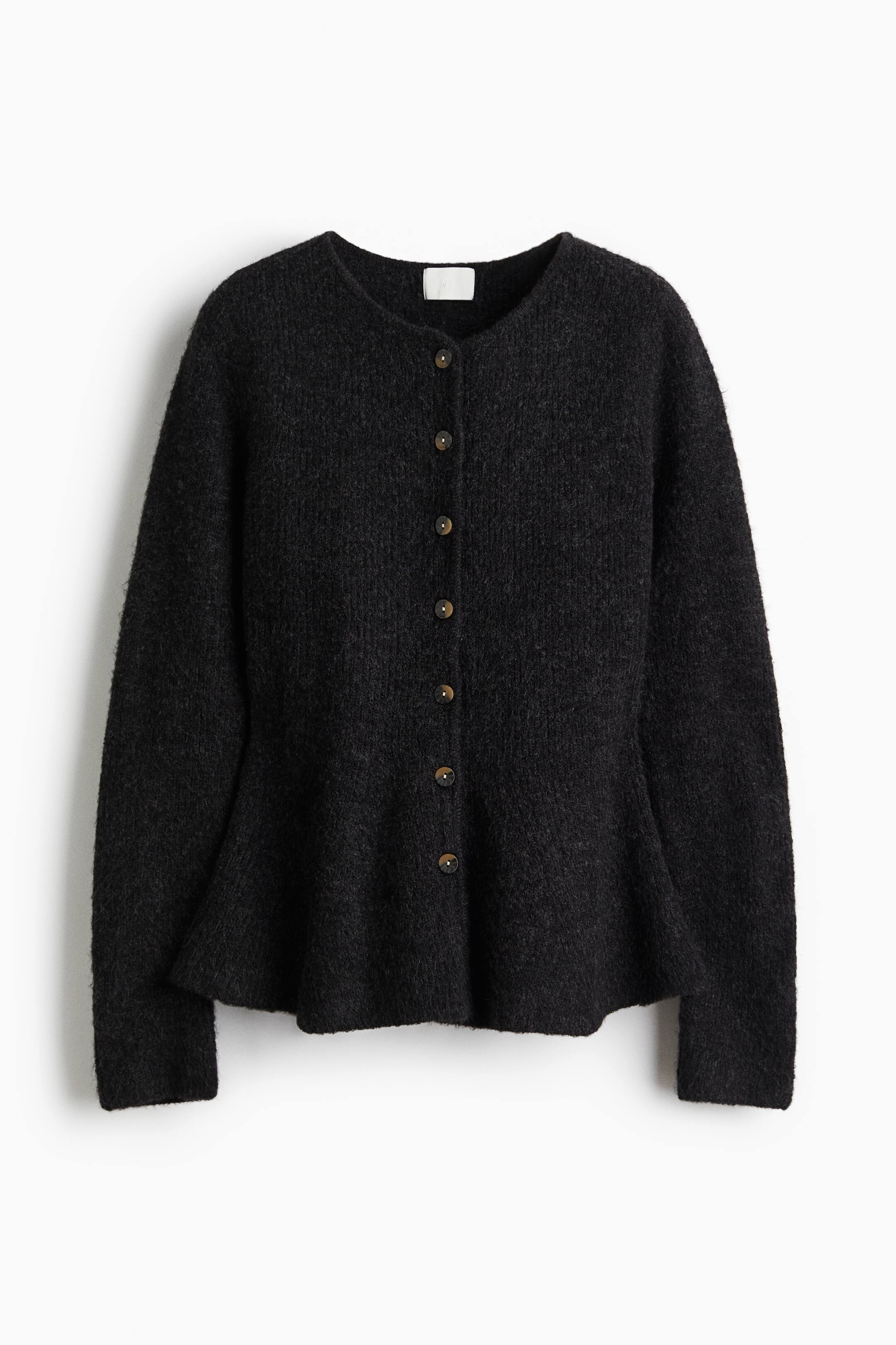 H&amp;amp;M, Rib-Knit Peplum Cardigan