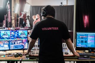 An upgraded Dante AV ecosystem enables ease of use for volunteers in the control room and behind the camera.