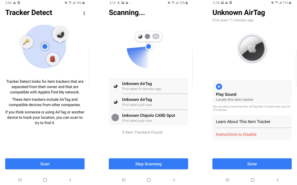 Here's how to use Apple's Tracker Detect Android app to find nearby
