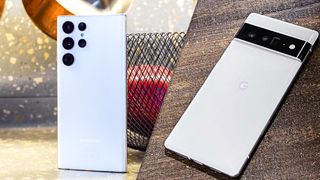 an image showing the Samsung Galaxy S22 Ultra vs Google Pixel 6 Pro