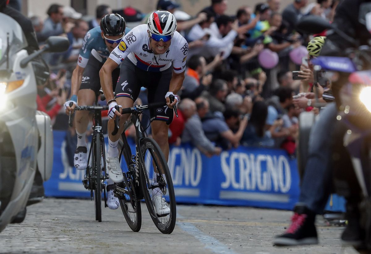 Zdenek Stybar puts down the power