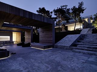 The concrete takes on different textures with changes in light and weather