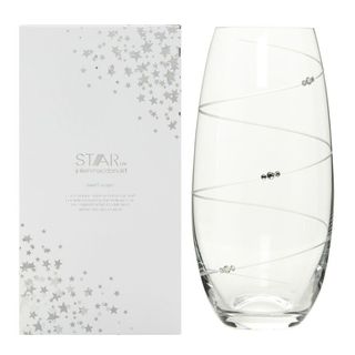 Star by Julien Macdonald Designer Glass Swarovski Gift Boxed Swirl Vase
