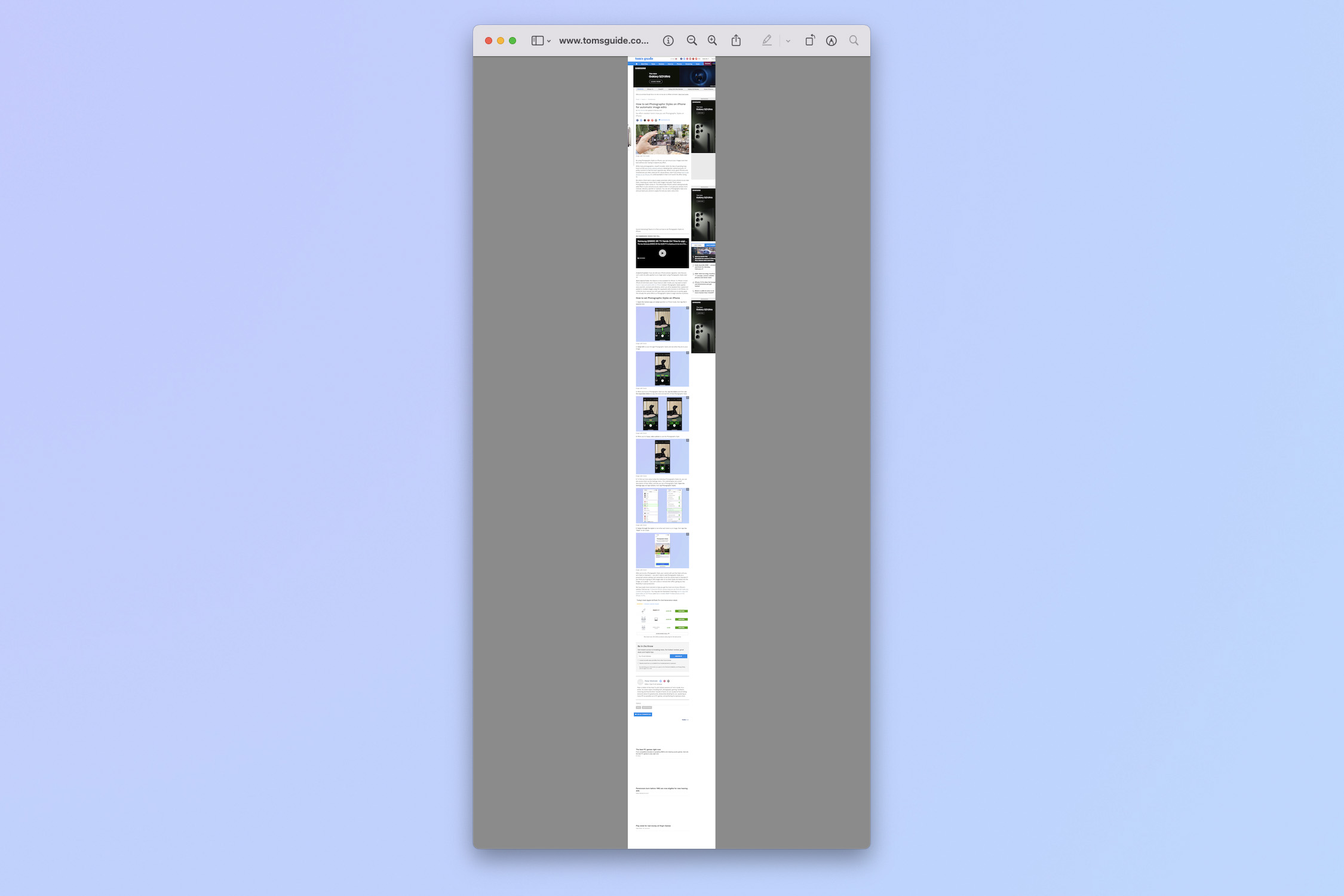 Снимок экрана, показывающий шаги, необходимые для создания скриншота всей страницы в Google Chrome.