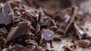 Dark chocolate shavings