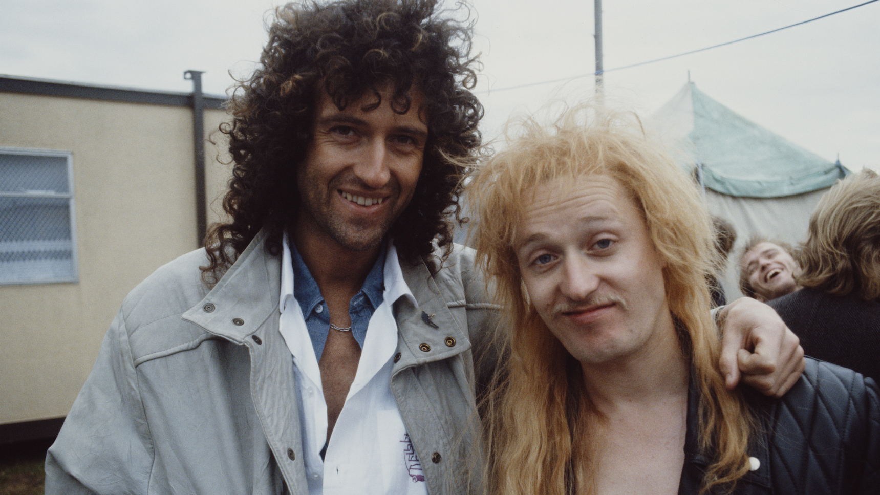 Brian May with Bad News&#039; Vim Fuego in 1986