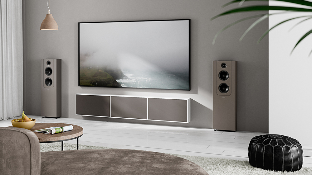 Short on space? Lyngdorf Audio’s quirky FR-2 floorstanders are specifically designed to sit against rear walls