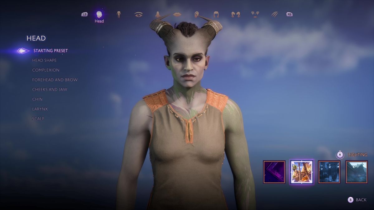 Dragon Age: The Veilguard - character creator lighting options