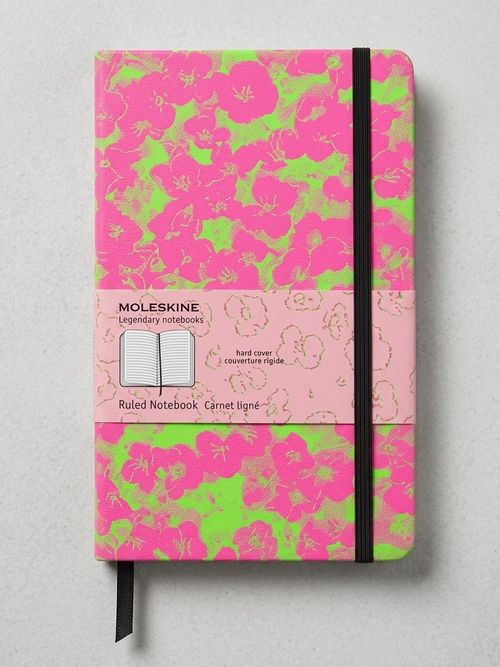 Custom Edition Notebook, Hard Cover, Ruled, Large (5" X 8.25"), Fluorescent Pink/green, 240 Pages