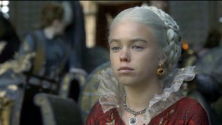 Milly Alcock as Young Rhaenyra in House of the Dragon's trailer
