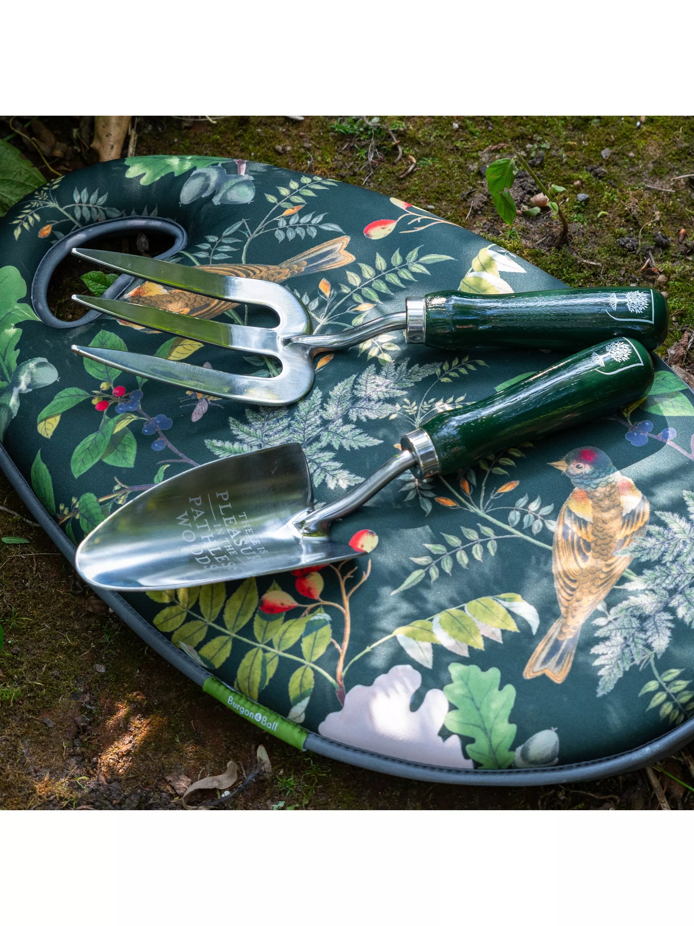 Burgon &amp;amp; Ball Rhs Woodland Wonders Trowel &amp;amp; Fork Gift Set