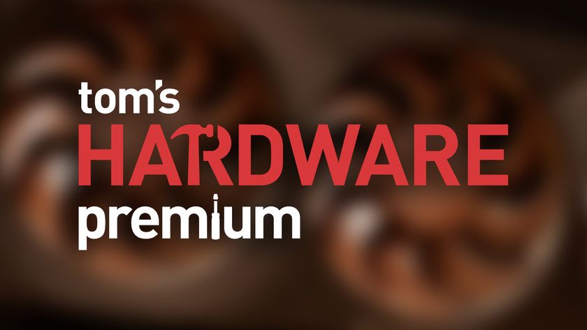 Tom&#039;s Hardware Premium Logo on GPU blurred background