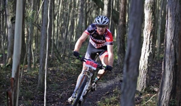 A racer in action