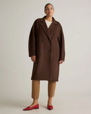 Quince, Italian Wool Double-Breasted Slouch Coat