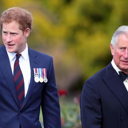 london, united kingdom june 09 embargoed for publication in uk newspapers until 48 hours after create date and time prince harry and prince charles, prince of wales attend the gurkha 200 pageant at the royal hospital chelsea on june 9, 2015 in london, england photo by max mumbyindigogetty images