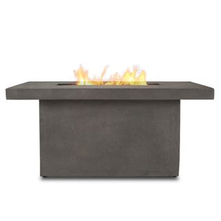 Trinity Concrete Rectangular Propane Fire Pit Table