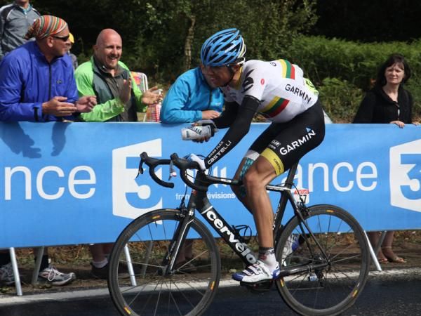 Lithuanian champion Ramunas Navardauskas comes in after a hard day's work