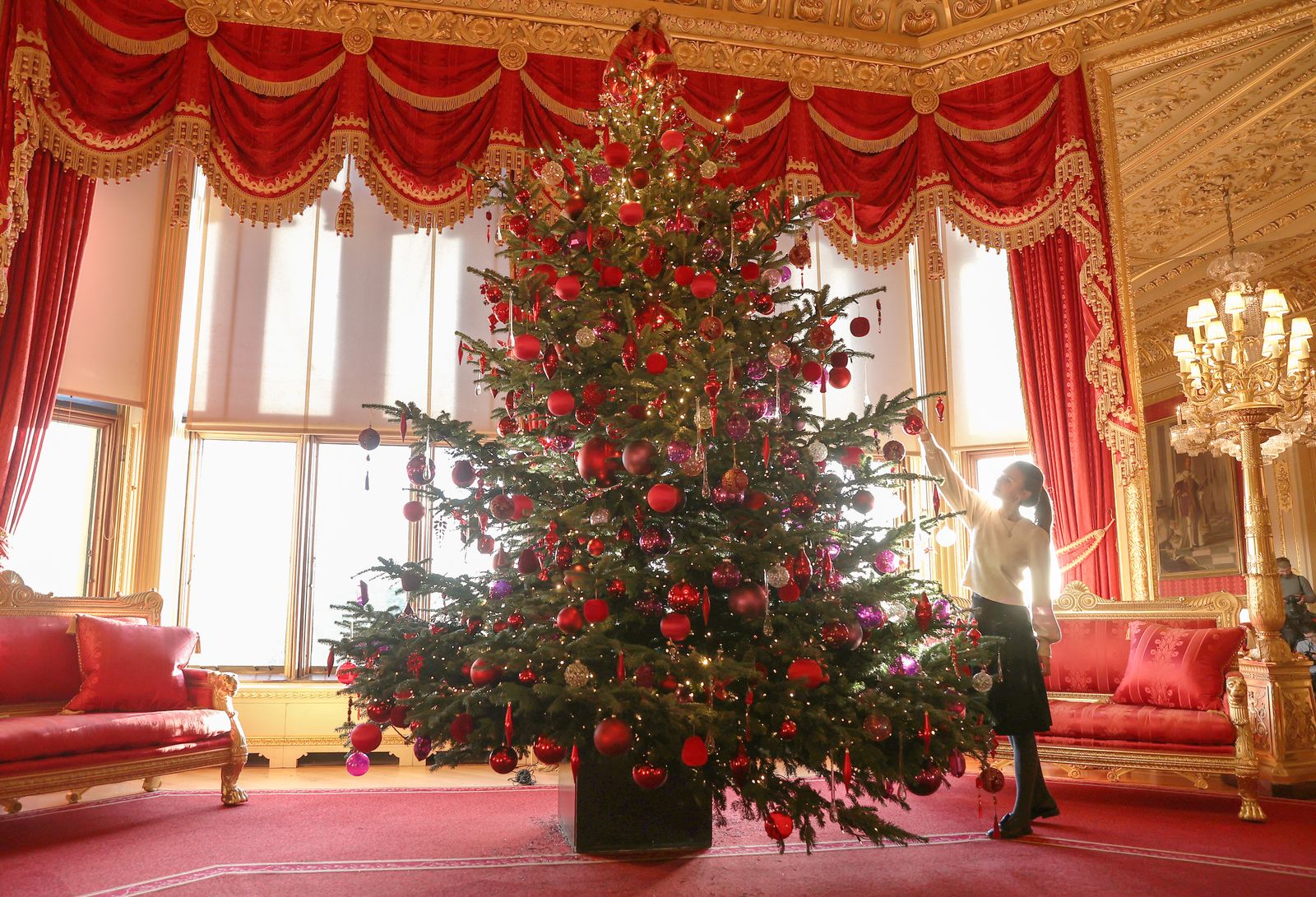 Sweet detail behind King Charles' Christmas trees seen in rare tour of ...