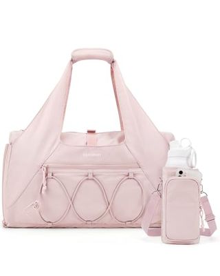 Bagmart Turnbeutel für Damen, leichte Reisetasche mit Schuhfach, Wochenendtasche mit Nassfach, Workout-Yoga-Tragetasche für Damen, Rosa