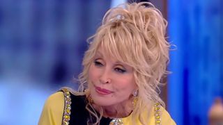 A screenshot of Dolly Parton when she was a guest on The View.