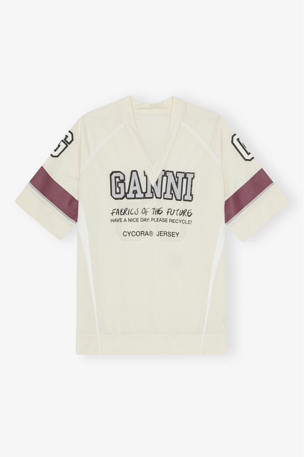 GANNI, Off-White Future Mesh Oversized T-Shirt