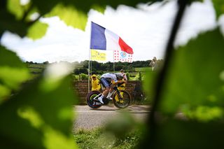 Evenepoel racing to glory at the mid-race time trial at the Tour de France