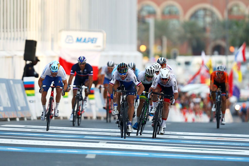 xxxx during the Elite Men's Road Race on day eight of the UCI Road World Championships on October 16, 2016 in Doha, Qatar.