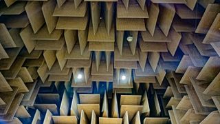 Samsung's anechoic chamber design, with lots of angled foam tiles