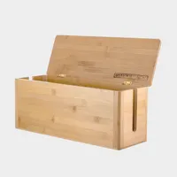 CableRack Bamboo Cable Management Box | $30 at Amazon