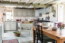 kitchen with aga and dining area