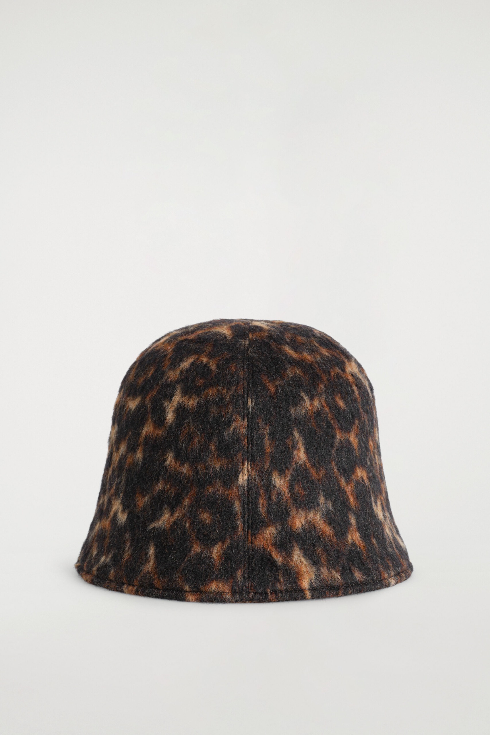 Leopard Wool-Blend Bucket Hat