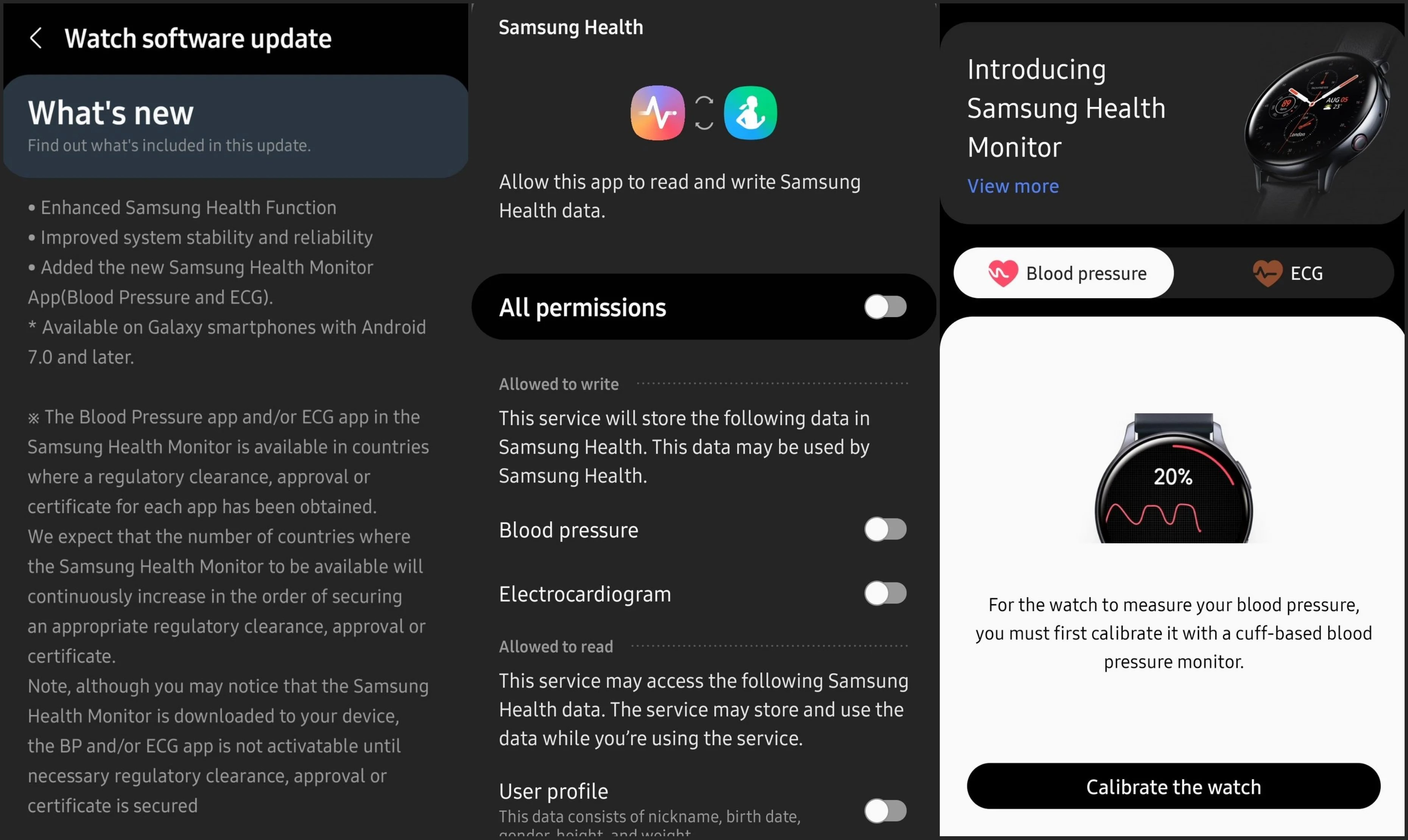 Samsung Galaxy Watch4 ECG and BP