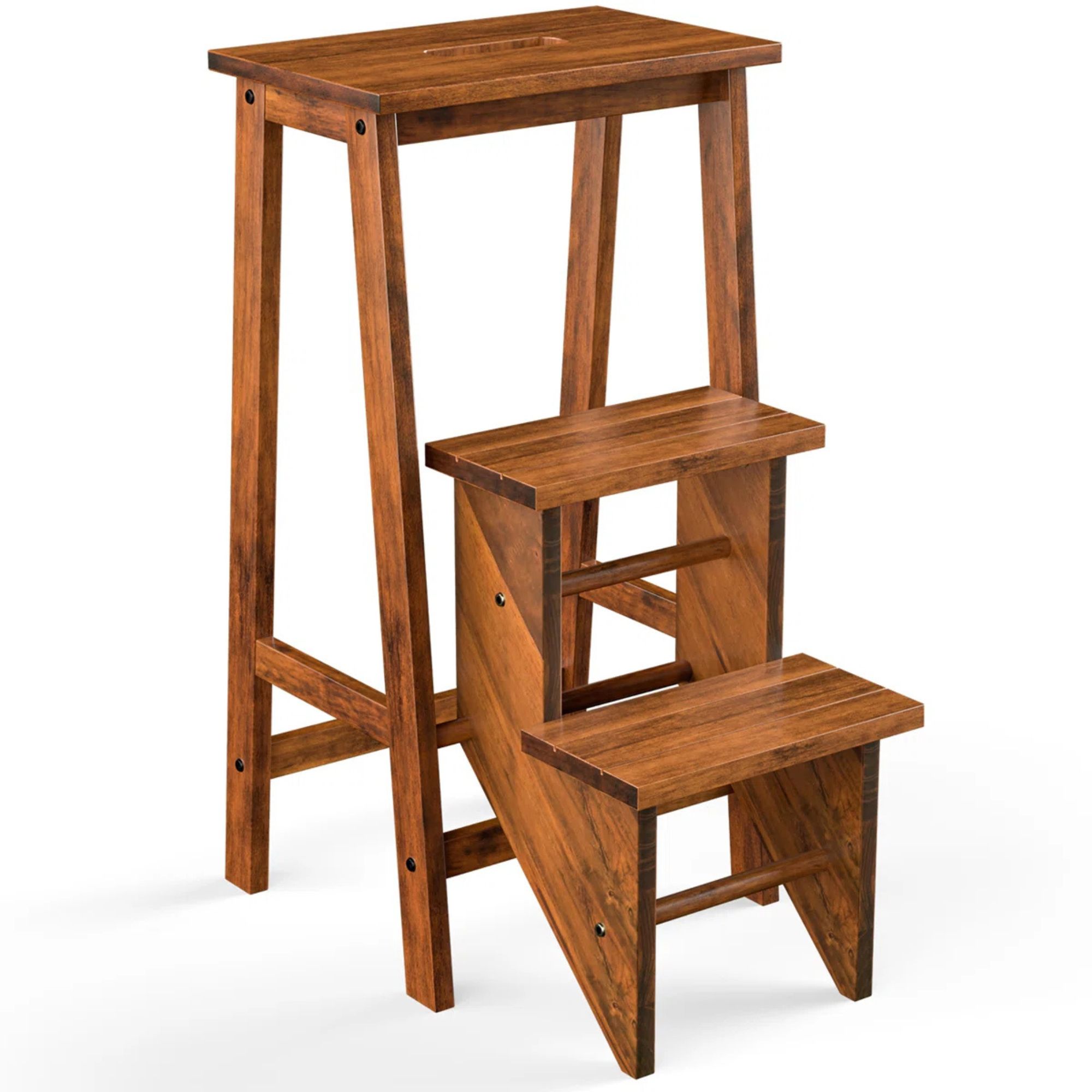 Azurae 3 - Step Wood Folding Step Stool By Loon Peak&amp;reg;