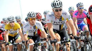 Bernhard Eisel keeps Mark Cavendish safe during their time at HTC-Columbia