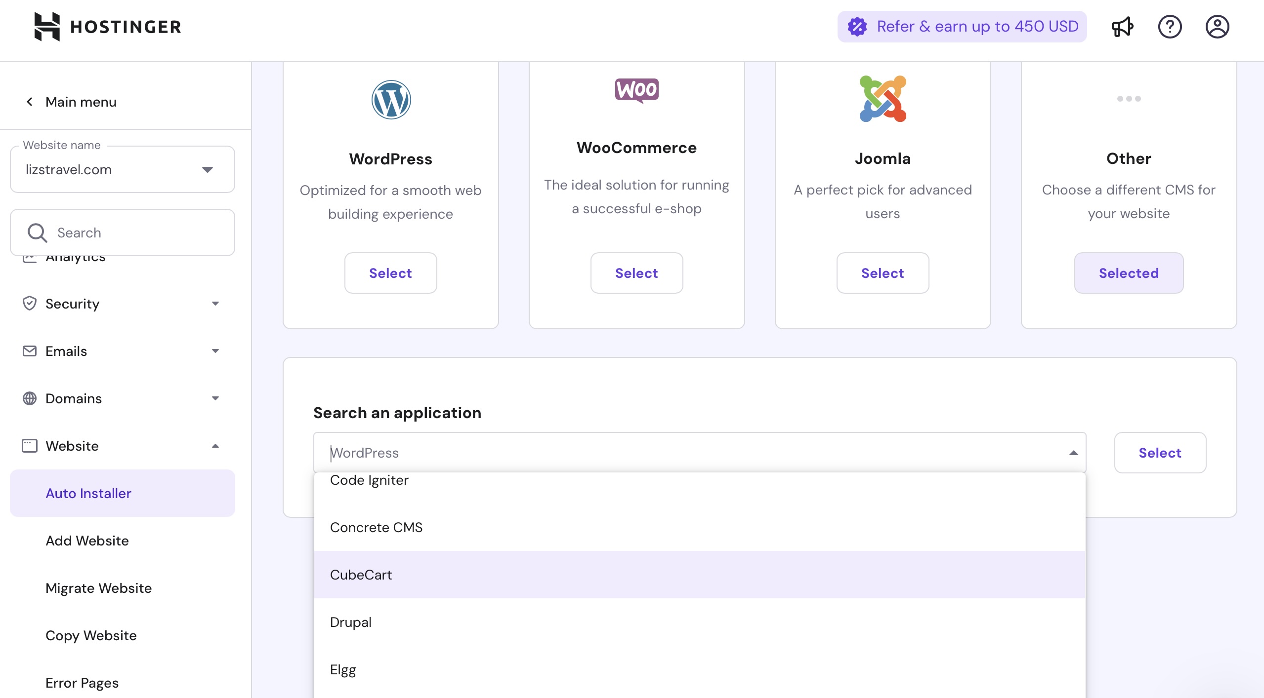 Installing CubeCart on Hostinger