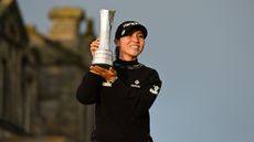 Lydia Ko with the AIG Women's Open trophy 