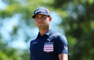 Gary Woodland wearing one of the polos in the Puma x Volition range