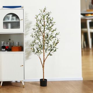 Adcock Artificial Olive Tree Tree in Pot