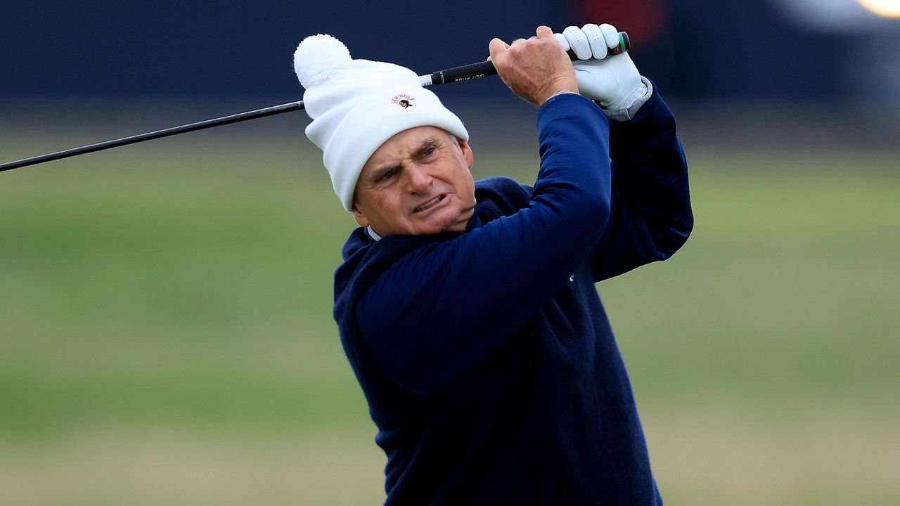 Jimmy Dunne in a a practice round prior to the 2022 Alfred Dunhill Links Championship at St Andrews