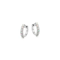 Missoma Opalite Silver Huggies