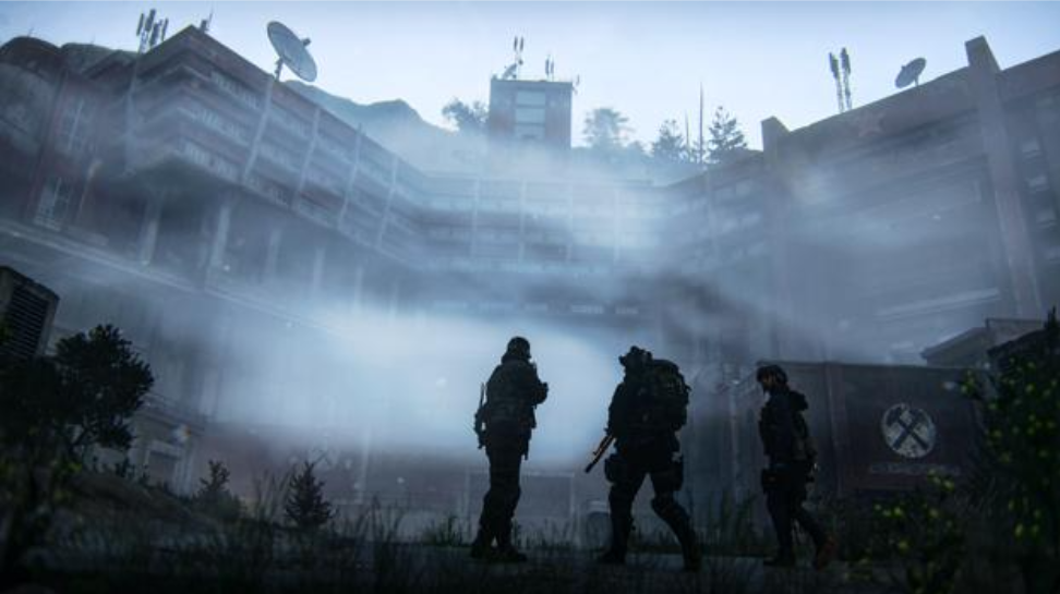 A promotional screenshot of the X01 black site location in Call of Duty: Modern Warfare 4 DMZ.