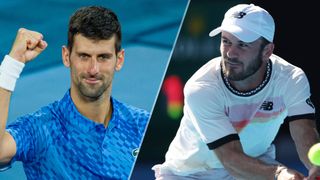 Novak Djokovic (left) and Tommy Paul (right) at the 2023 Australian Open