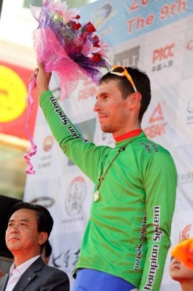 Radoslav Rogina (Loborika) in the sprinters jersey.
