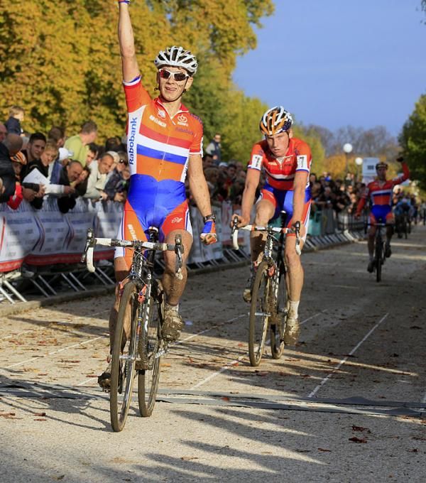 Lars van der Haar (Netherlands) leads a Dutch 1-2-3 finish.