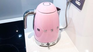 Smeg Variable Temperature Kettle on kitchen counter