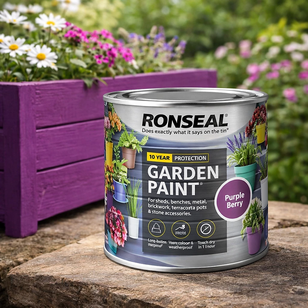 Ronseal Garden Paint Purple Berry 250ml