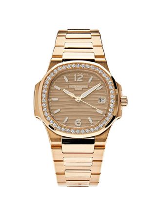 Patek Philippe, Nautilus 7010/1R-012 Quartz Rose Gold Diamond Bezel