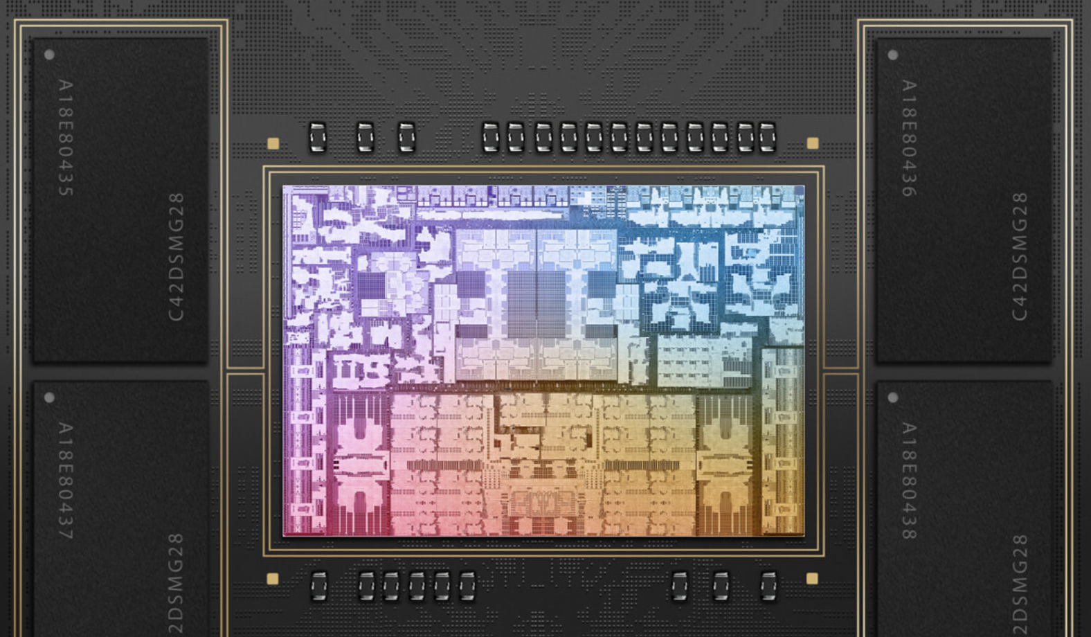una imagen del chip Apple M2 Pro