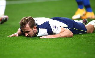 Tottenham Hotspur’s Harry Kane appears dejected during the Premier League match at The Tottenham Hotspur Stadium, London