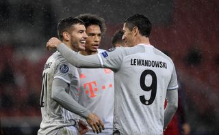 Bayern Munich’s Lucas Hernandez, Leroy Sane and Robert Lewandowski all scored in a 6-2 win at Red Bull Salzburg